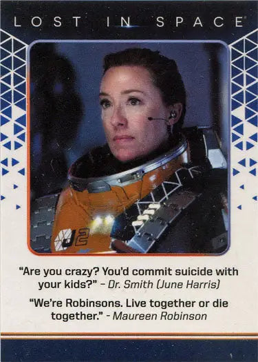 Portrait of a woman in a spacesuit for Netflix Lost in Space Season 1 chase card