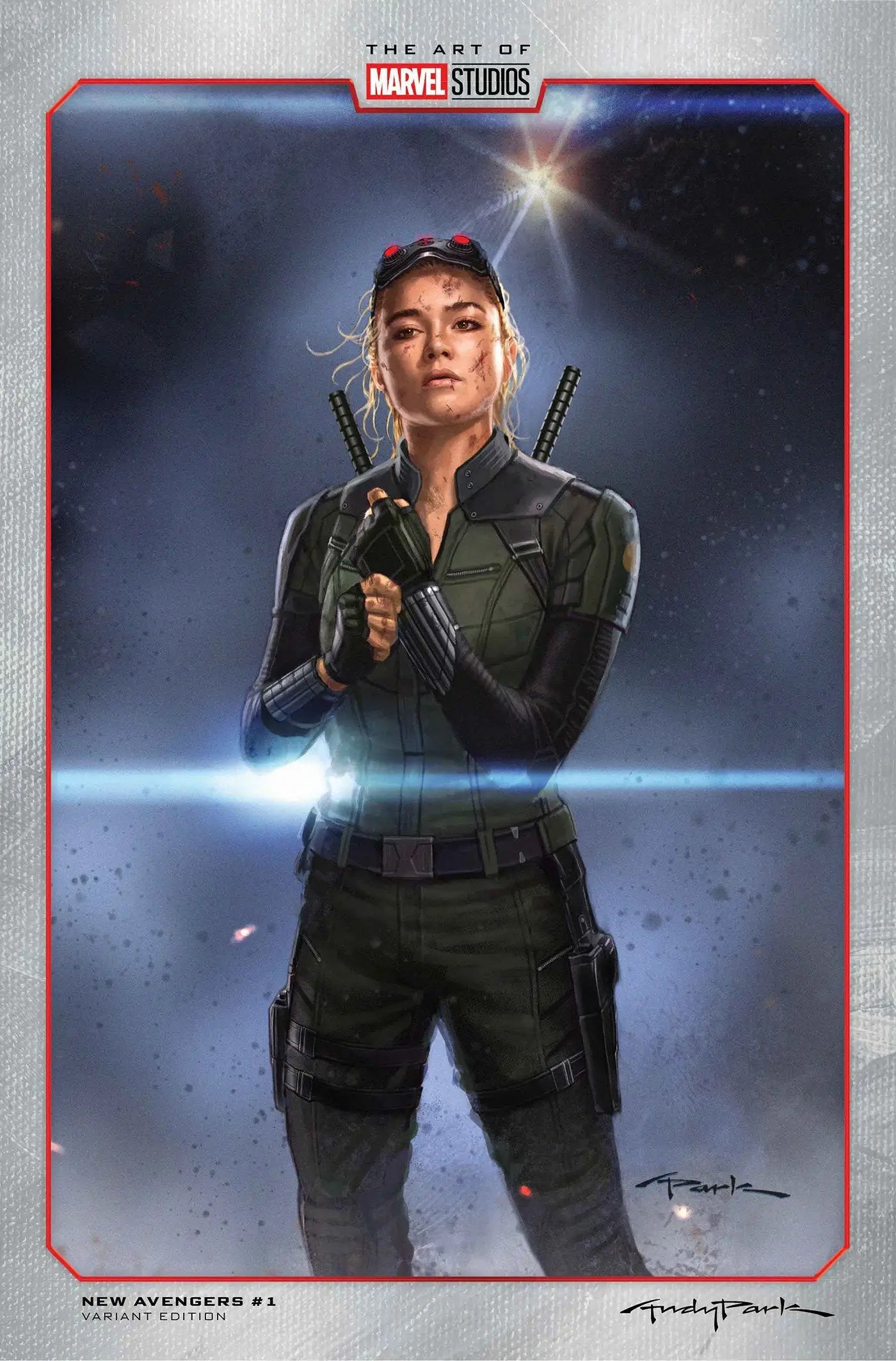 Yelena Belova comic book cover from New Avengers #1 Andy Park Marvel Studios variant