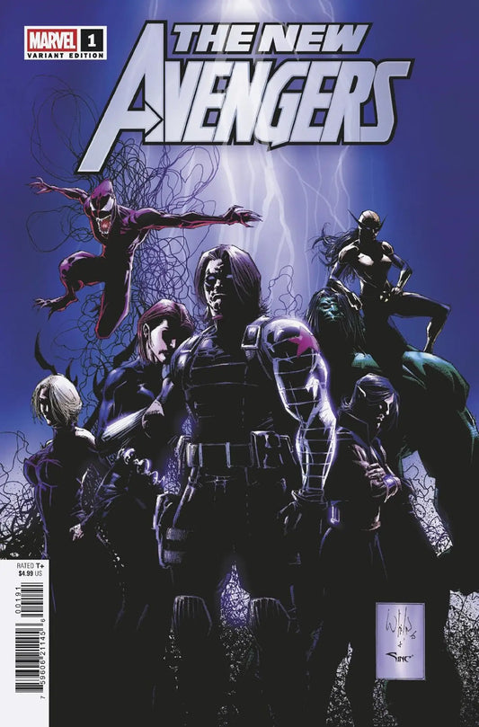 The New Avengers comic book featuring Whilce Portacio Spoiler Homage Variant cover