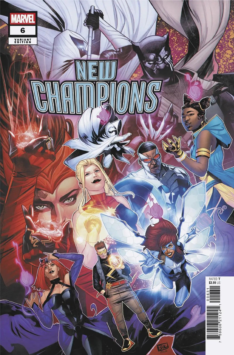 Comic book cover of New Champions #6 Edwin Galmon Variant featuring Edwin Galmon art