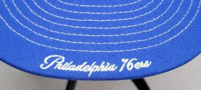Blue Philadelphia 76ers fitted hat with white stitching, NEW ERA 5950 59FIFTY cap