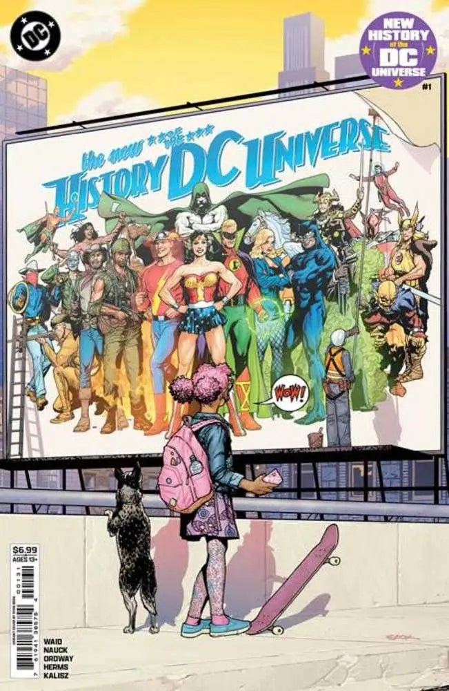 Comic book cover C Ryan Sook card stock variant for New History Of The DC Universe #1