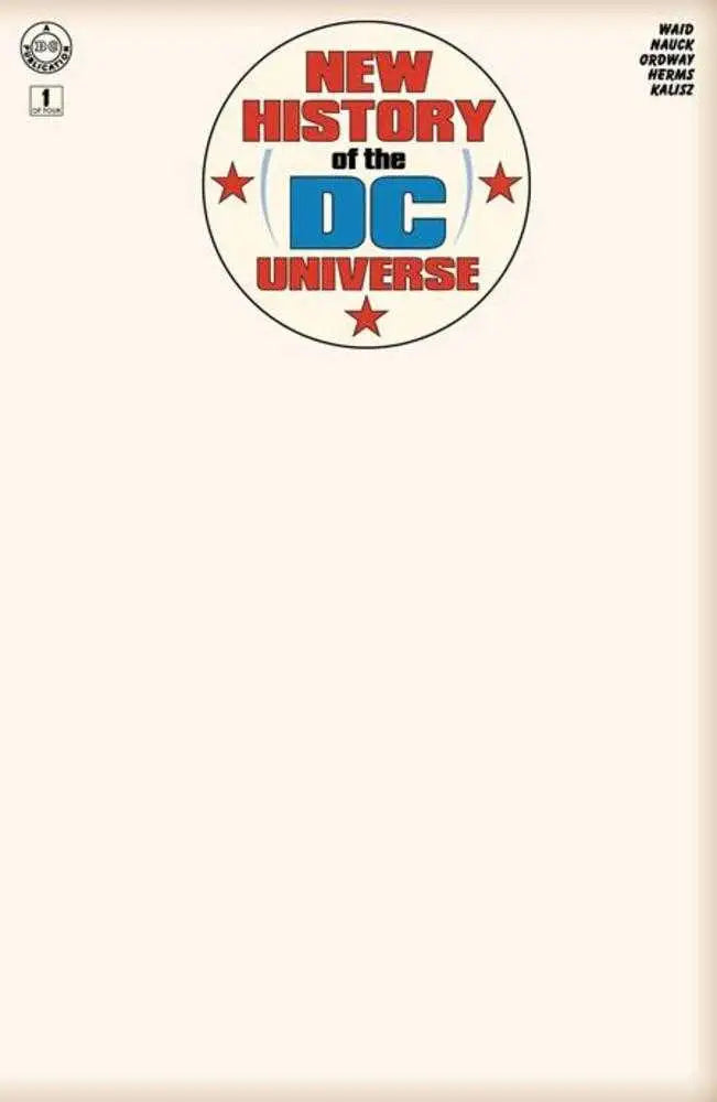 Comic book cover G blank card stock variant for New History Of The DC Universe #1
