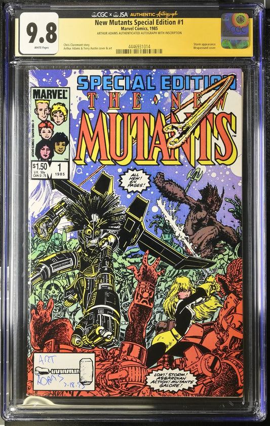 New Mutants Special Edition #1 (1985) graded CGC 9.8 Signed by Arthur Adams - Comic Book
