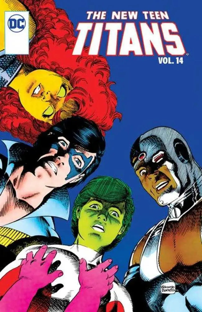 Comic book cover of New Teen Titans TPB Volume 14 featuring Teen Titans secret origins