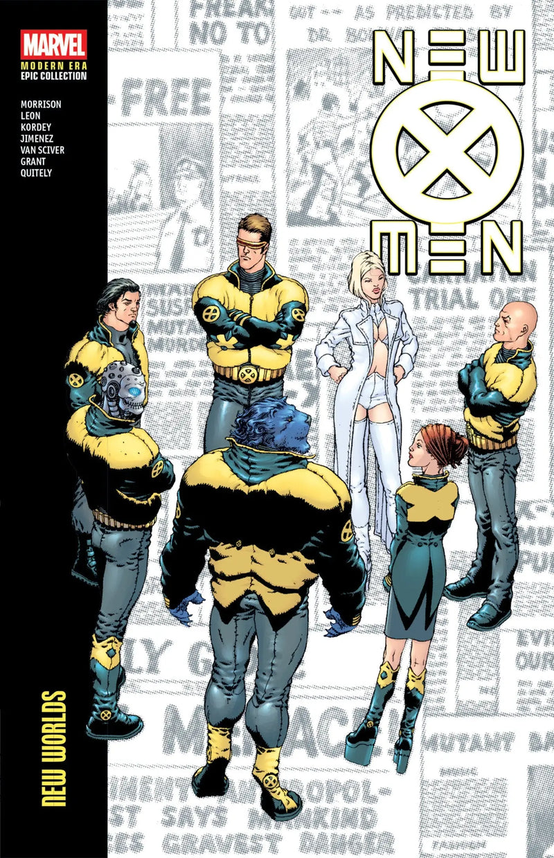 New X-Men comic book cover from Modern Era Epic Collection New Worlds featuring iconic characters