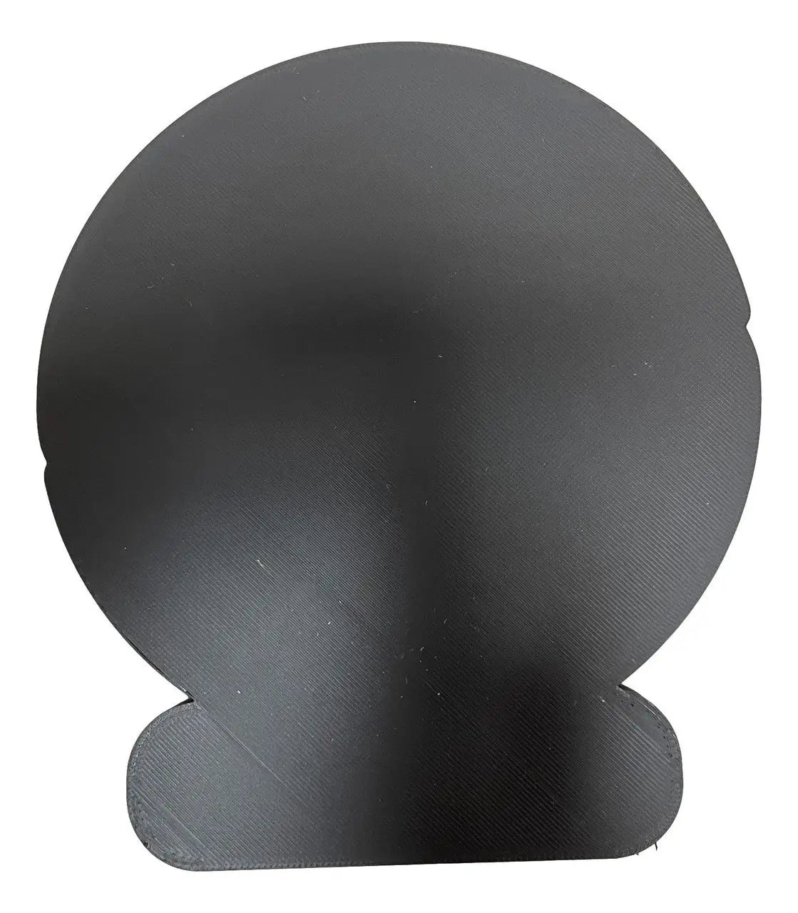 Dark gray Yankees 3D printed logo with circular cutout and rounded base for Yankees fan gift