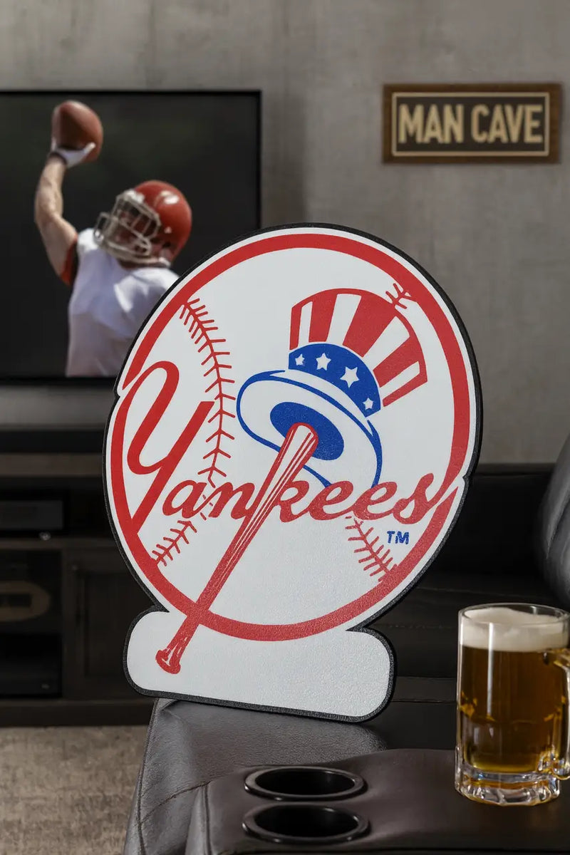 New York Yankees 3D printed decorative sign featuring Yankees logo for baseball fans