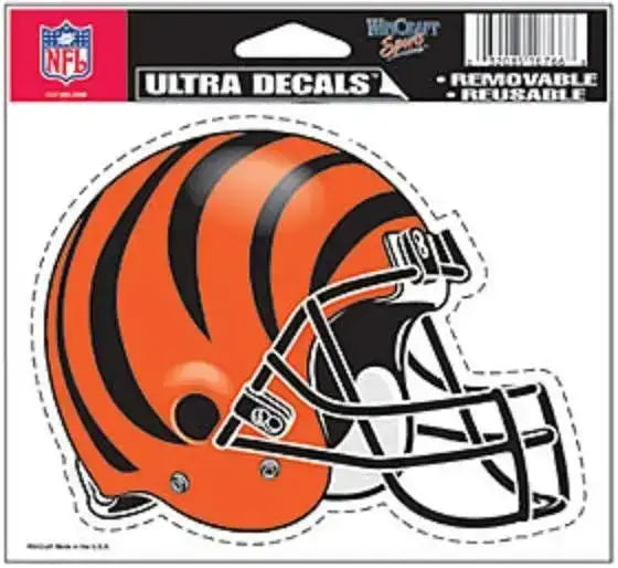 NFL CHOOSE YOUR TEAM HELMET ULTRA DECAL 5’’X6’’ CLEAR WINDOW FILM STATIC CLING