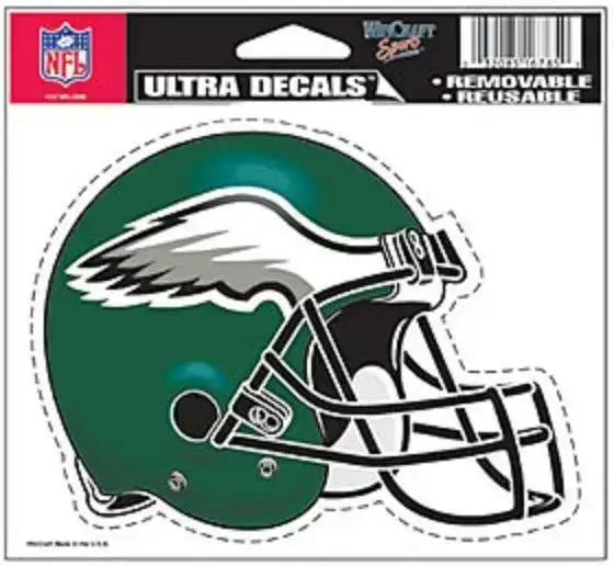 NFL CHOOSE YOUR TEAM HELMET ULTRA DECAL 5’’X6’’ CLEAR WINDOW FILM STATIC CLING