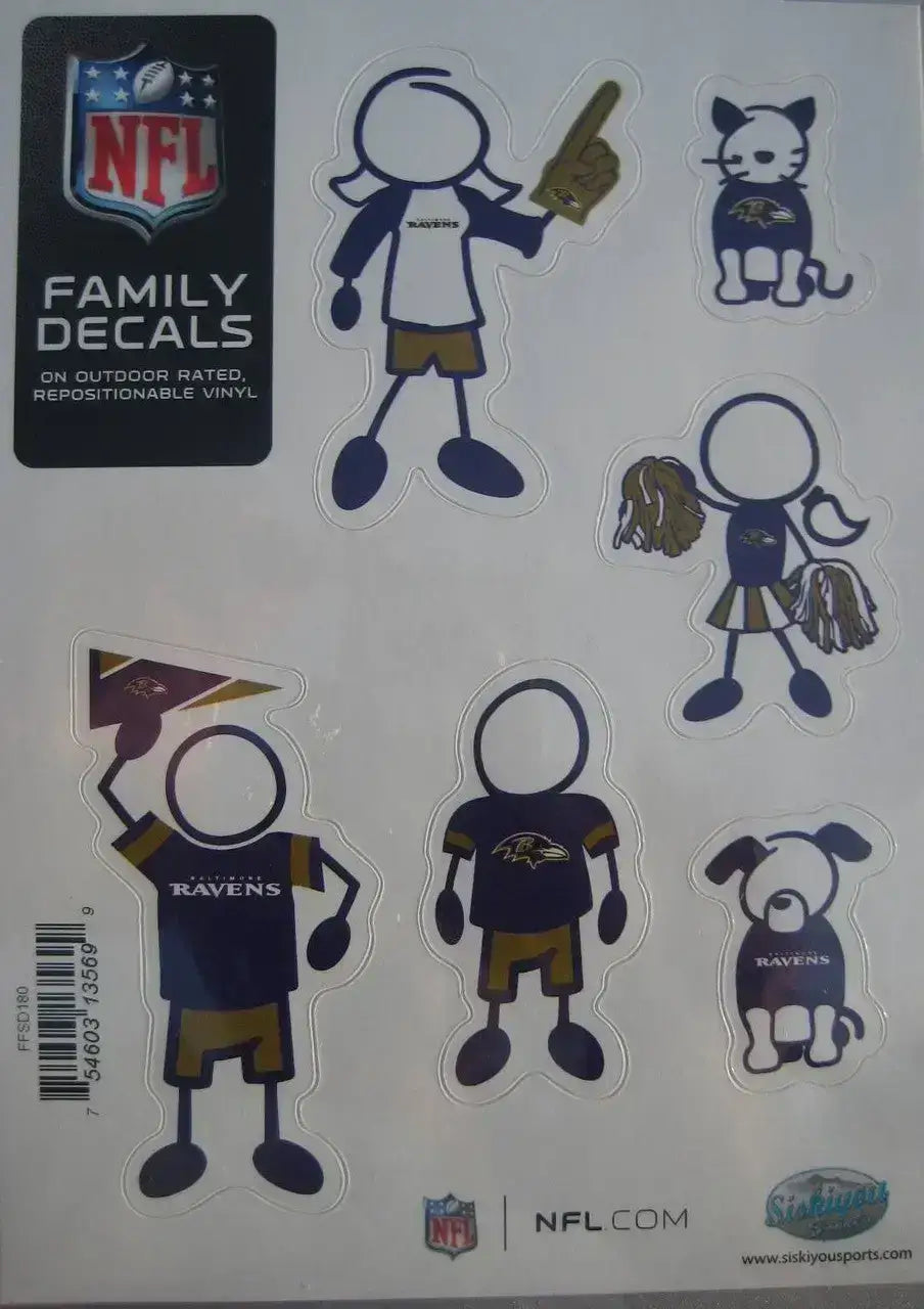 NFL Family Decals Auto Car Stickers - Choose Your Team
