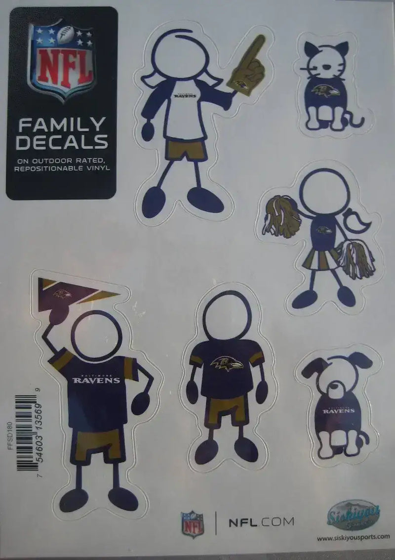 NFL Family Decals Auto Car Stickers - Choose Your Team