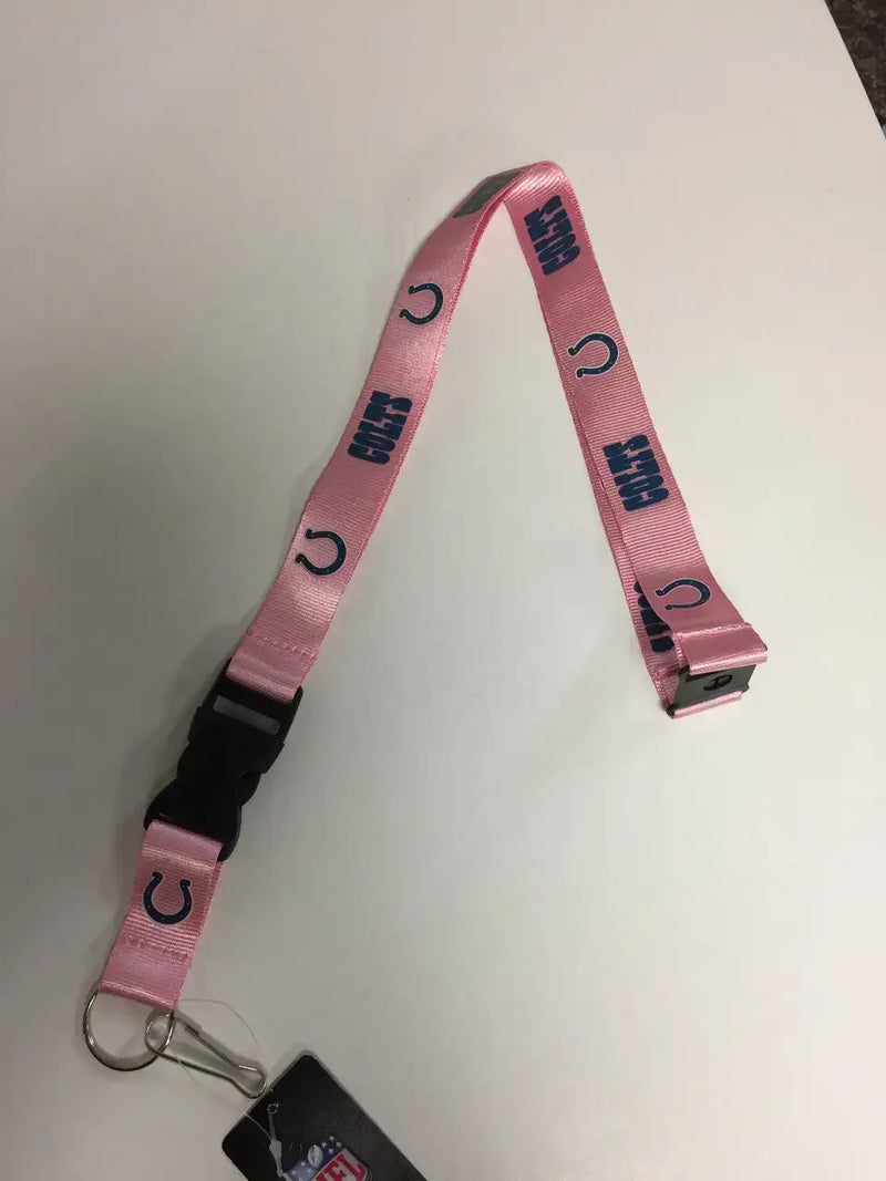 NFL Football Team Logo Pink Lanyard Pick Your Team