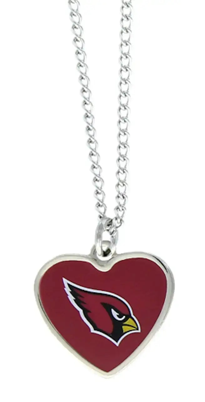 NFL Football Team Logo Womens Color Logo Heart Pendant Necklace Pick Your Team