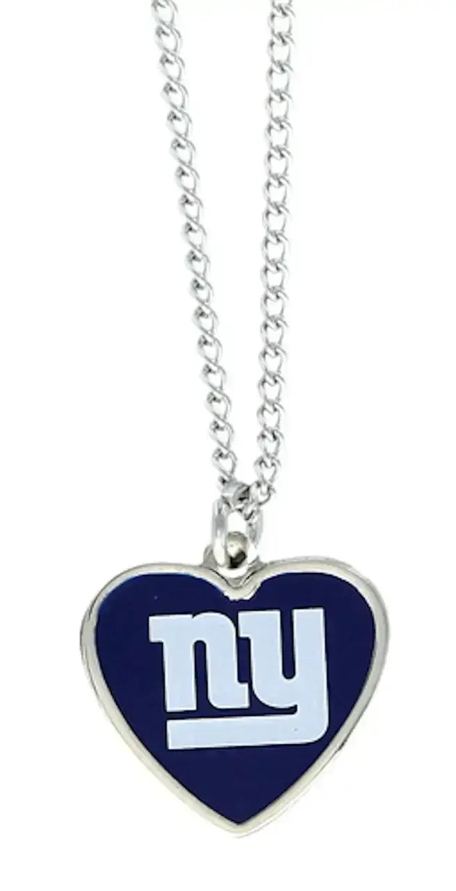 NFL Football Team Logo Womens Color Logo Heart Pendant Necklace Pick Your Team