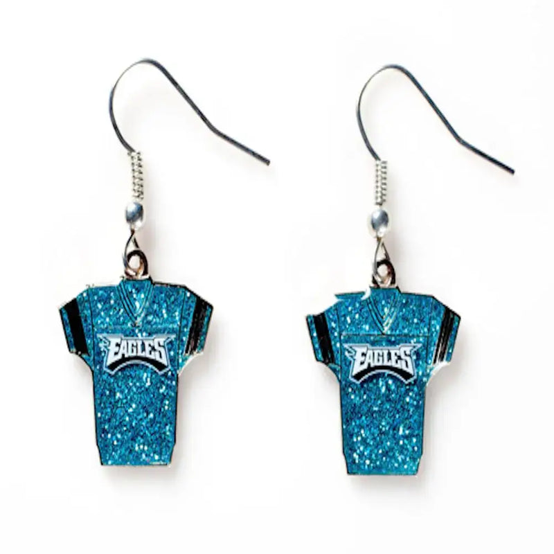 NFL Football Team Logo Womens Ladies Glitter Jersey Earrings Pick Your Team