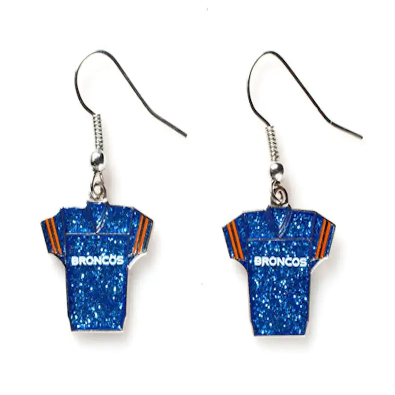 NFL Football Team Logo Womens Ladies Glitter Jersey Earrings Pick Your Team