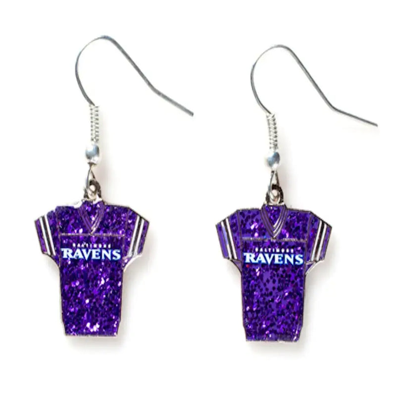 NFL Football Team Logo Womens Ladies Glitter Jersey Earrings Pick Your Team