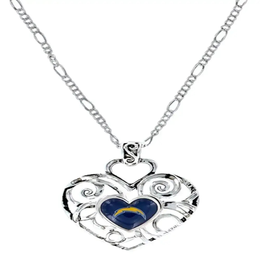 NFL Football Team Logo Womens Ladies Ivy Heart Pendant Pick Your Team