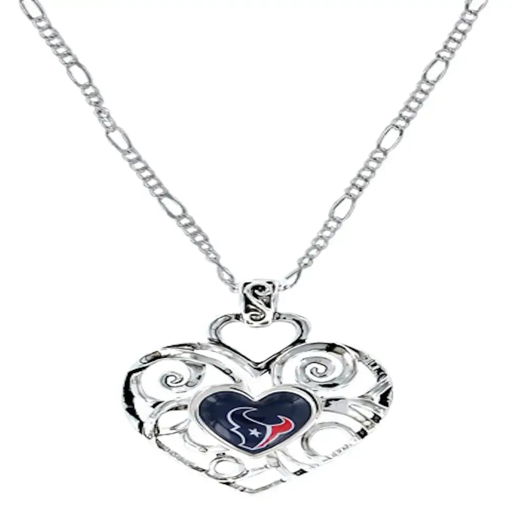 NFL Football Team Logo Womens Ladies Ivy Heart Pendant Pick Your Team