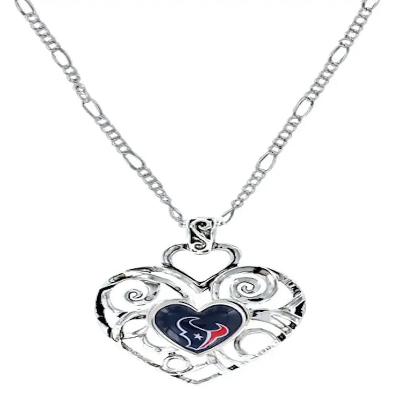 NFL Football Team Logo Womens Ladies Ivy Heart Pendant Pick Your Team