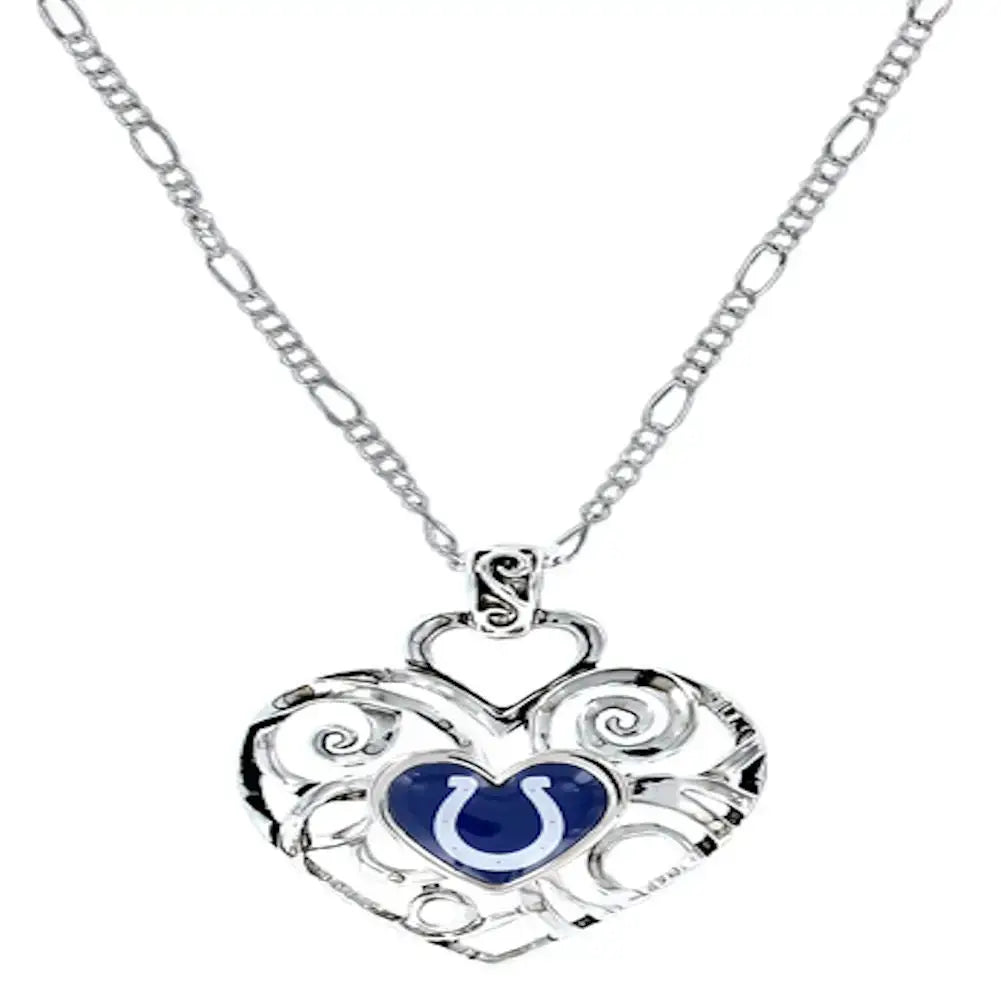 NFL Football Team Logo Womens Ladies Ivy Heart Pendant Pick Your Team