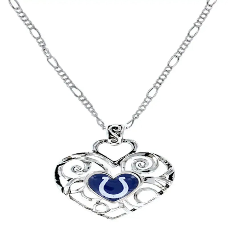 NFL Football Team Logo Womens Ladies Ivy Heart Pendant Pick Your Team