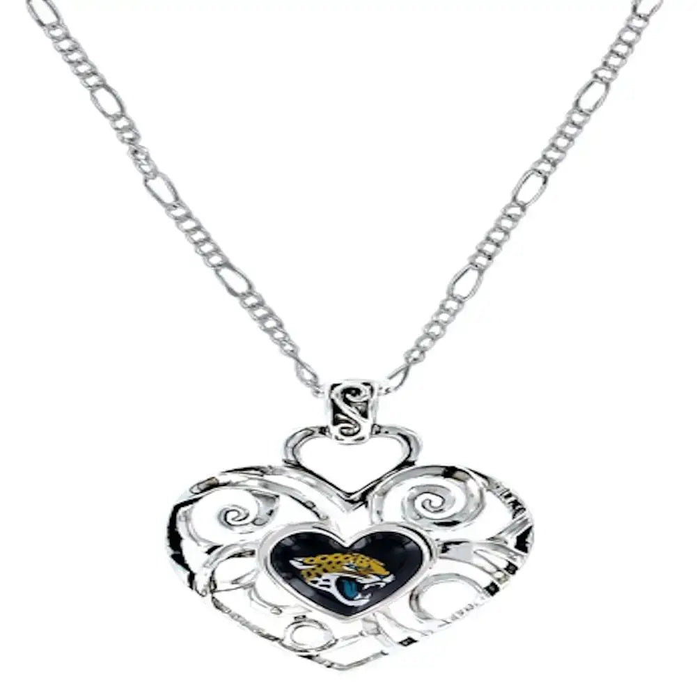 NFL Football Team Logo Womens Ladies Ivy Heart Pendant Pick Your Team
