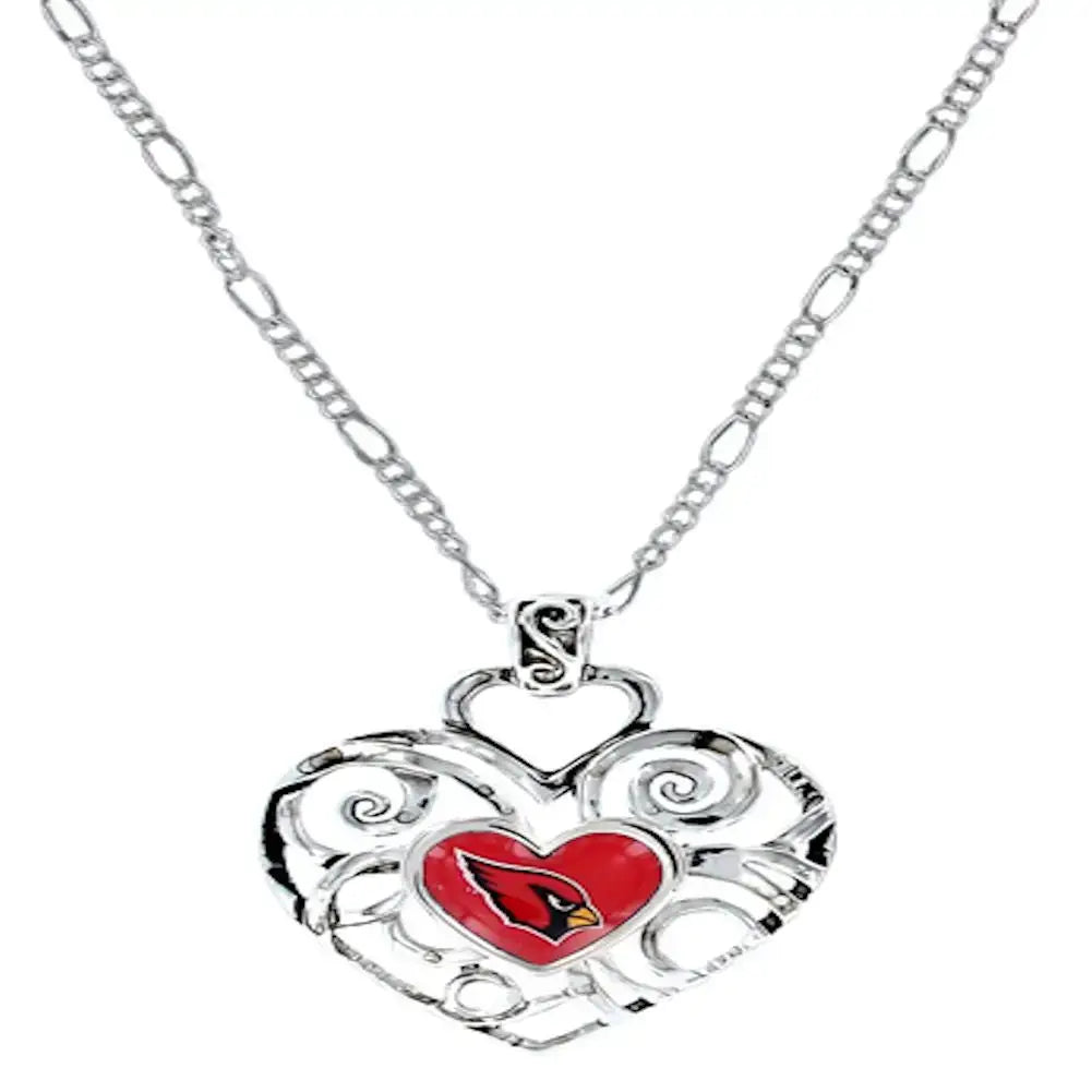 NFL Football Team Logo Womens Ladies Ivy Heart Pendant Pick Your Team