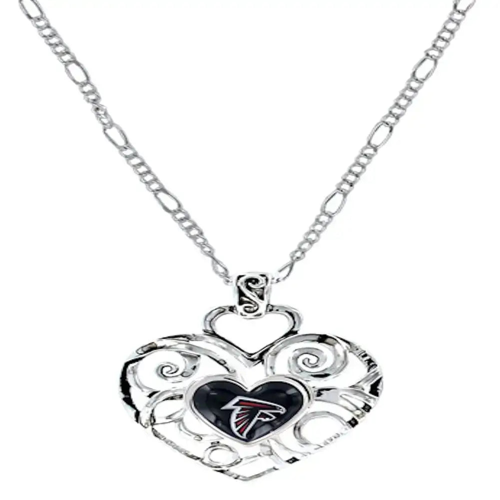 NFL Football Team Logo Womens Ladies Ivy Heart Pendant Pick Your Team