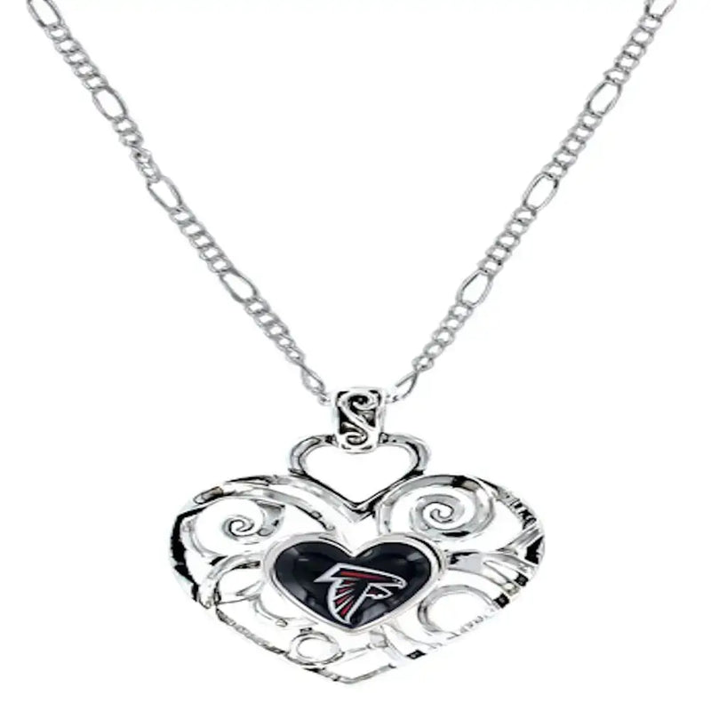 NFL Football Team Logo Womens Ladies Ivy Heart Pendant Pick Your Team