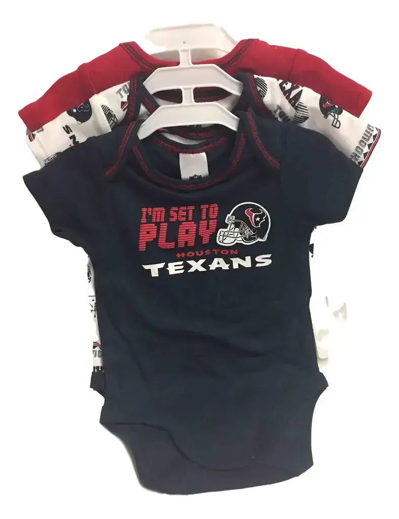NFL Houston Texans 3 Pack Bodysuit - Choose Your Size