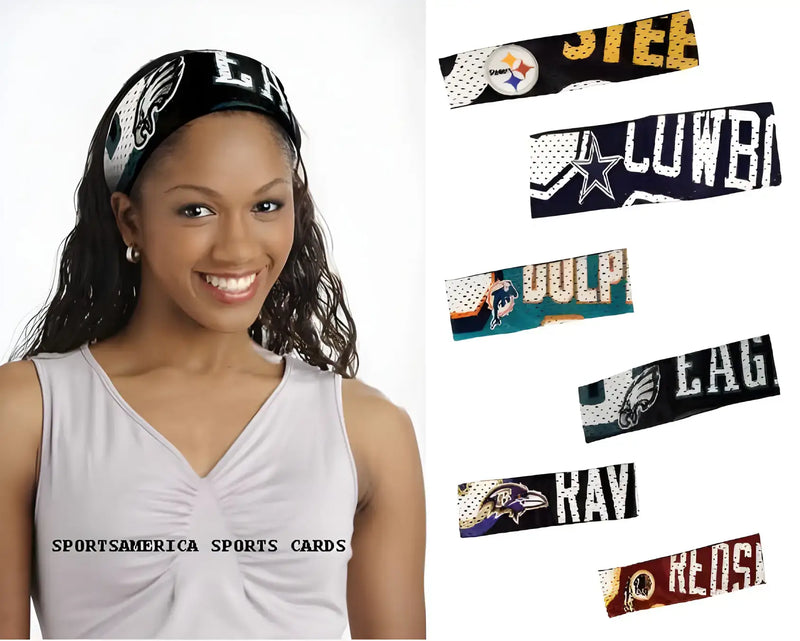 NFL JERSEY FANBANDS ASSORTED TEAMS CHOOSE YOUR TEAM HEAD BAND FANBAND - Apparel