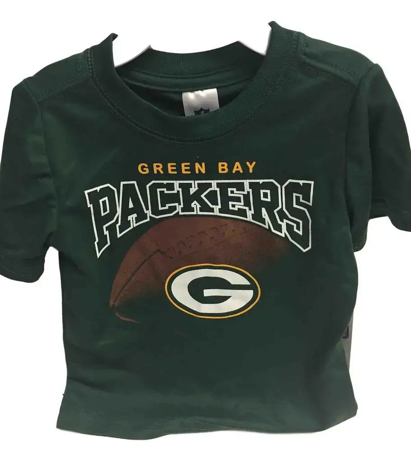 NFL Kids Short Sleeve Football Logo Tee T-Shirt Green Bay Packers - 12M