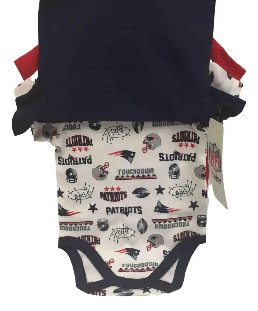 NFL New England Patriots 3 Pack Bodysuit - Choose Your Size