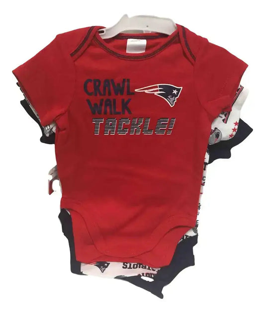 NFL New England Patriots 3 Pack Bodysuit - Choose Your Size - Apparel