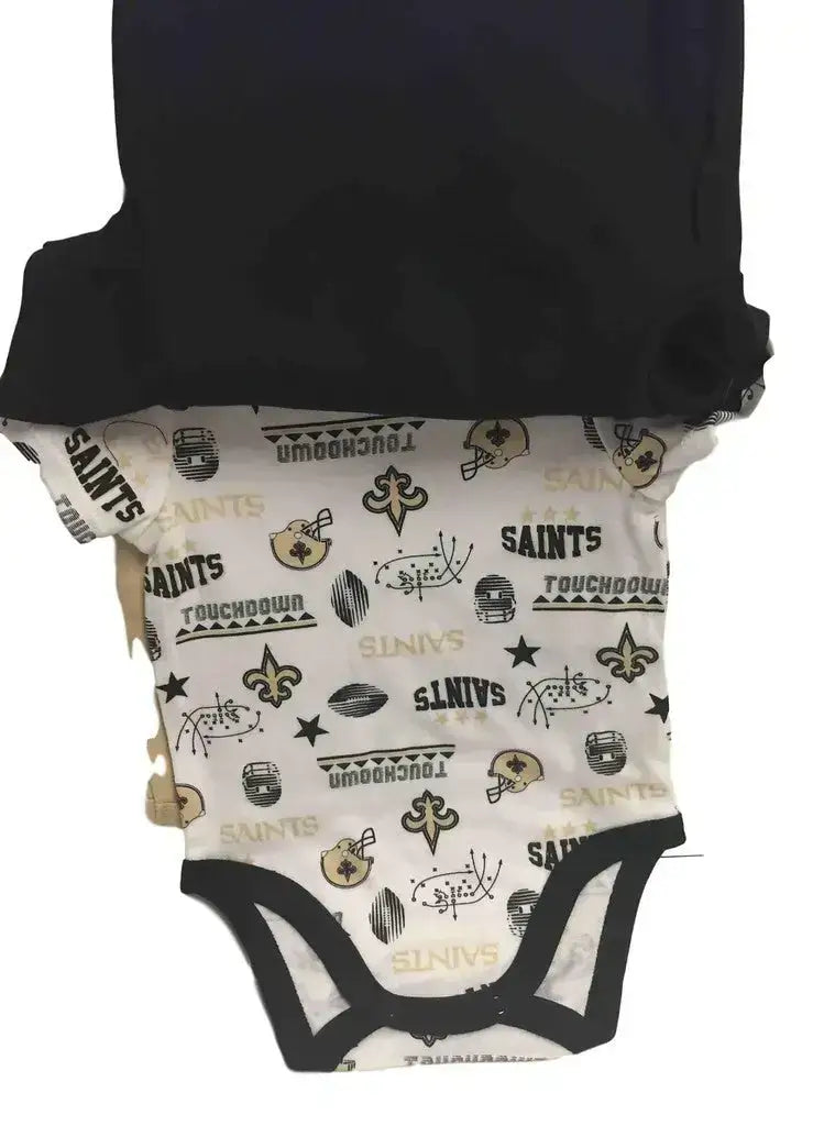 NFL New Orleans Saints 3 Pack Bodysuit - Choose Your Size