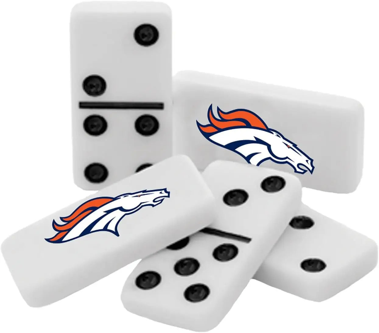 NFL Officially Licensed Dominoes featuring the Denver Broncos logo, great gift for fans