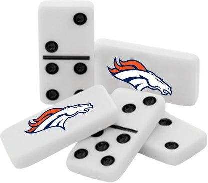 NFL Officially Licensed Dominoes featuring the Denver Broncos logo, great gift for fans