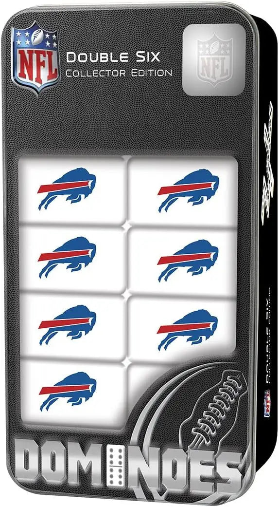 Set of NFL Officially Licensed dominoes featuring the Buffalo Bills logo, great gift