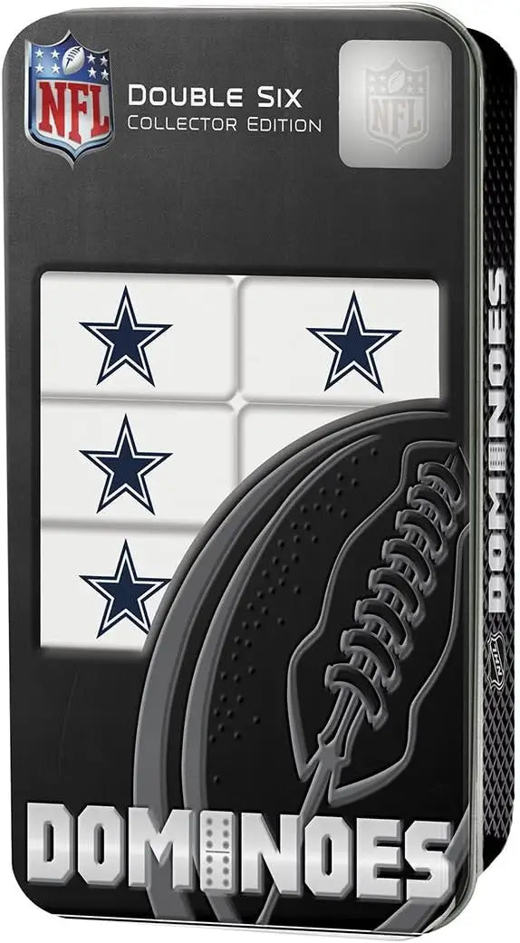 NFL Officially Licensed Dallas Cowboys Dominoes Set in a Black Case, Great Gift Idea