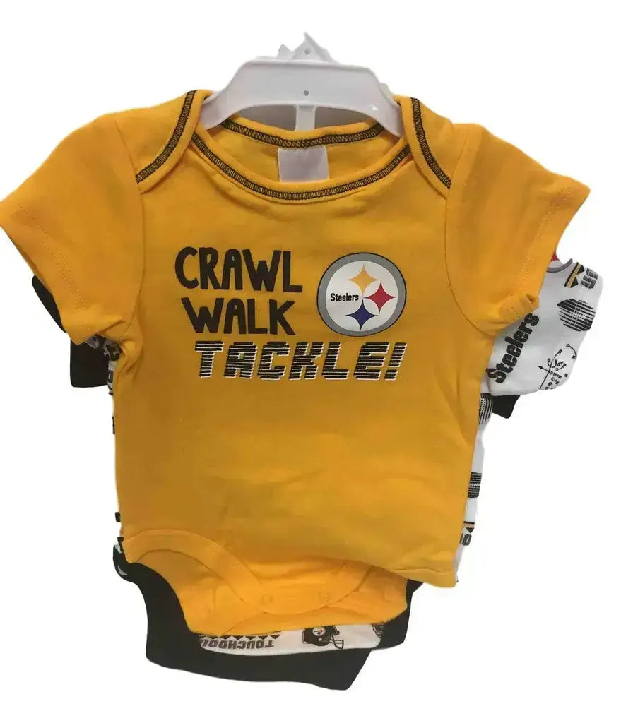NFL Pittsburgh Steelers 3 Pack Bodysuit - Choose Your Size