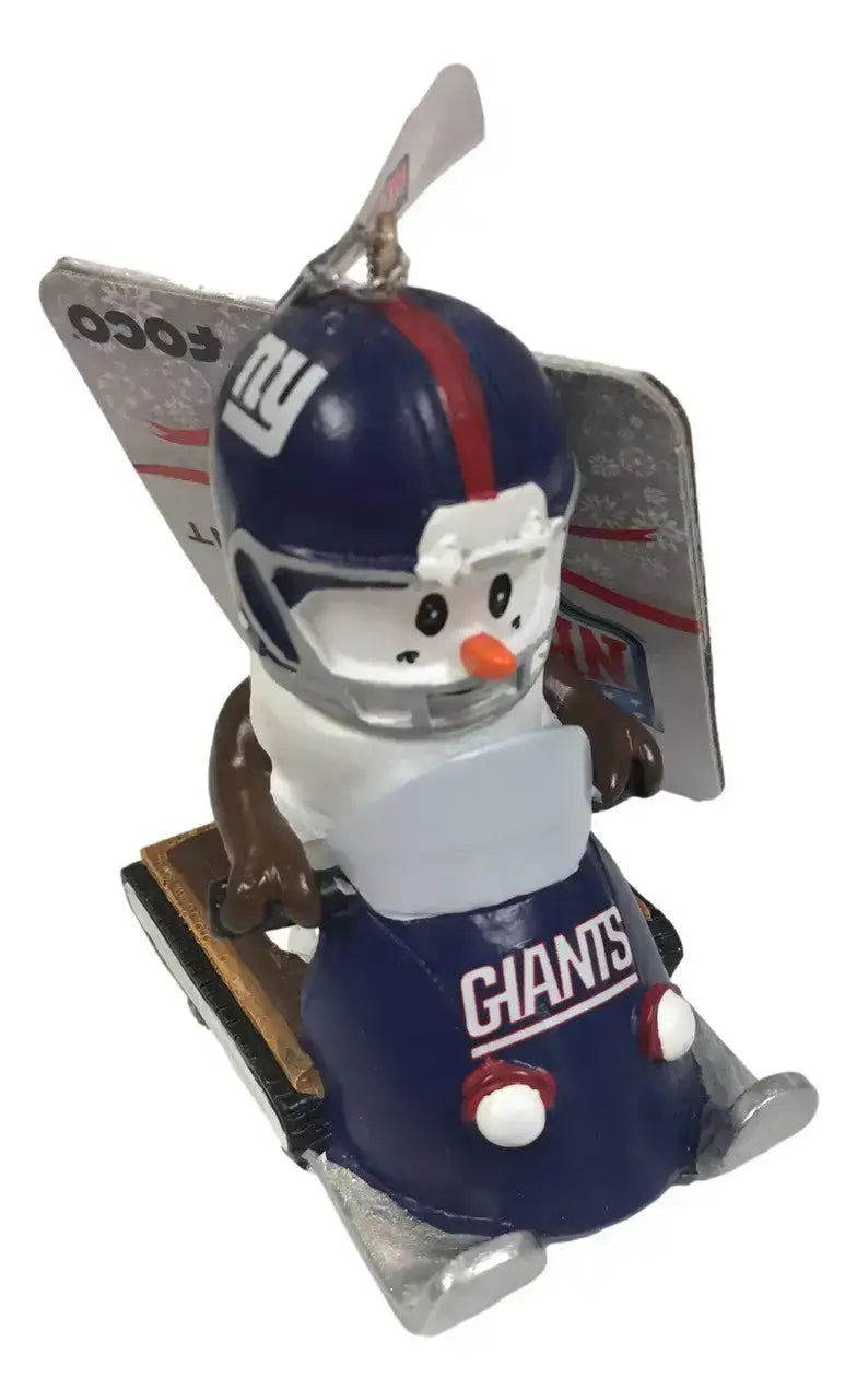 NFL Snowman Smores Snowmobile Tree Ornament Choose Your Team