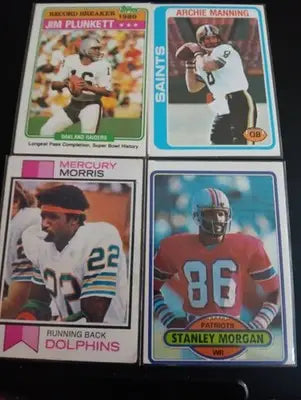 NFL superstars & HOFers- Vintage 8-card Topps lot. See full description! EX-EX+ - Football Card Single