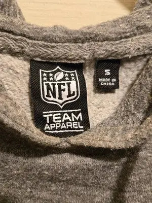 NFL Team Apparel Hoodie Mens S New England Patriots Gray Navy Pullover Logo - Apparel