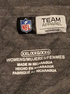 NFL Team Apparel Shirt Womens XXL New Orleans Saints Football V Neck Gray - Apparel