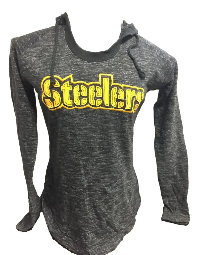 NFL Womens Pittsburgh Steelers Scoop Neck Hoodie - Large