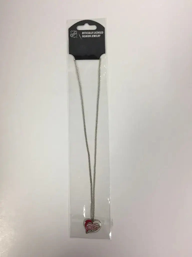NHL Hockey Swirl Heart Necklace Pick Your Team