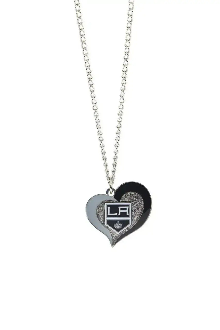NHL Hockey Swirl Heart Necklace Pick Your Team