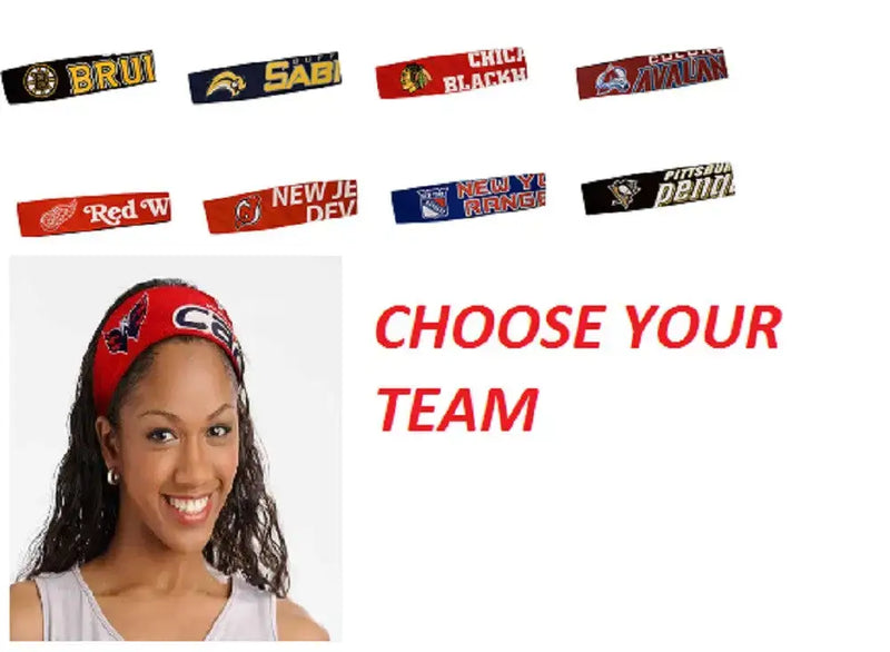 NHL JERSEY FANBANDS ASSORTED TEAMS CHOOSE YOUR TEAM HEAD BAND FANBAND